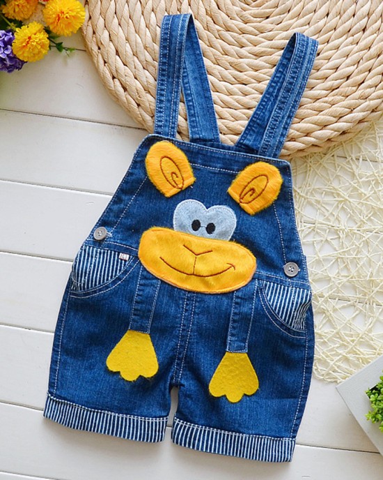 【12M-4Y】Kid Cartoon Denim Overalls(Only Overalls) - 9201