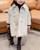 【18M-9Y】Girls Fashion Lapel Breasted Coat - 3171