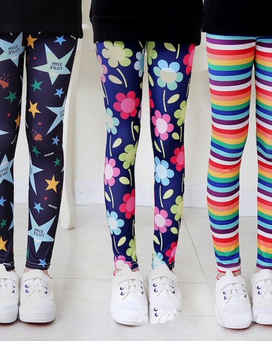 【12M-9Y】Girls Fashion Print Leggings