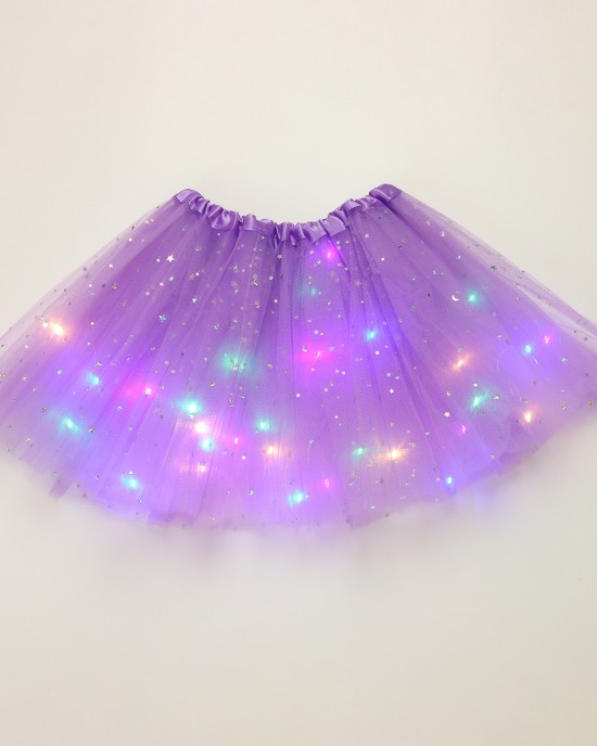 【18M-7Y】Girl LED Glowing Mesh Skirt