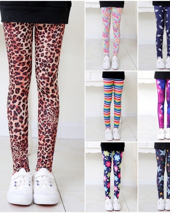 【12M-9Y】Girls Fashion Print Leggings