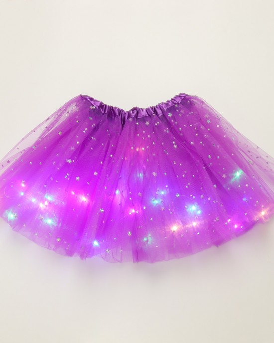 【18M-7Y】Girl LED Glowing Mesh Skirt