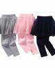 【18M-6Y】Girls Cute Floral Embroidered Lace Skirt Fake Two Piece Leggings