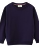 【18M-7Y】Kids Simple Solid Color Cotton Round Neck Long Sleeve Sweatshirt