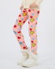 【3Y-12Y】Girls Stylish Leopard And Flowers And Cartoon Print Thickened Fleece Leggings