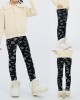 【3Y-12Y】Girls Stylish Leopard And Flowers And Cartoon Print Thickened Fleece Leggings