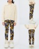 【3Y-12Y】Girls Stylish Leopard And Flowers And Cartoon Print Thickened Fleece Leggings