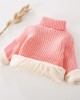 【18M-9Y】Kids Fashion Bear Pattern High Quality Fleece Thickened Funnel Neck Sweater - 9108