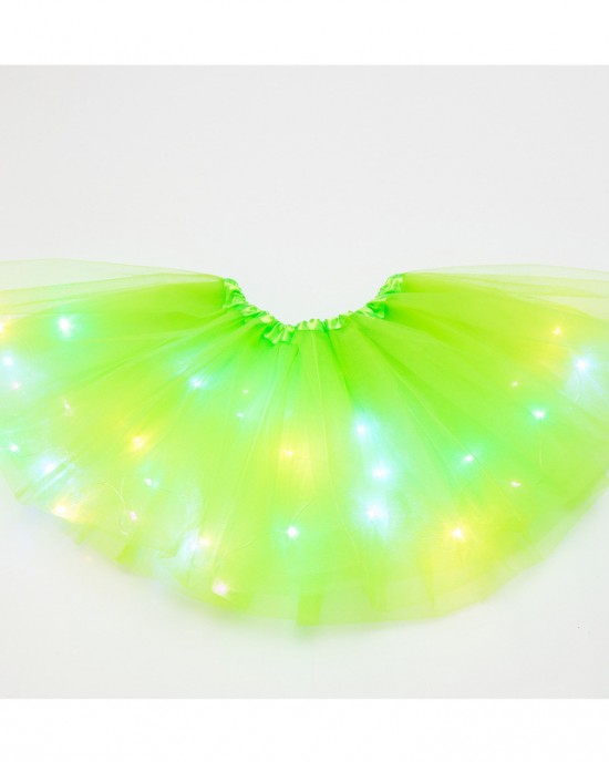 【18M-7Y】Girl LED Glowing Mesh Skirt