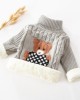 【18M-9Y】Kids Fashion Bear Pattern High Quality Fleece Thickened Funnel Neck Sweater - 9108