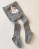 Girl Cute Cotton High Stretch Rabbit Jacquard Anti-pilling Tights