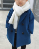 【18M-7Y】Kids Lapel Collar Double Breasted Coat - 4116