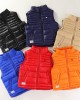 【3Y-10Y】Unisex Solid Color Quilted Cotton Keep Warm High Neck Vest Coat