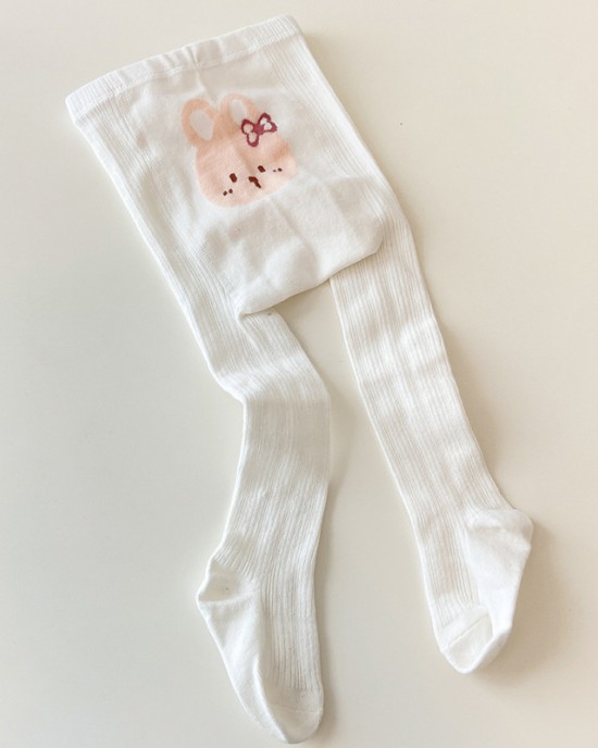 Girl Cute Cotton High Stretch Rabbit Jacquard Anti-pilling Tights