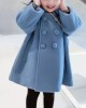 【18M-9Y】Girls Fashion Lapel Breasted Coat - 3171