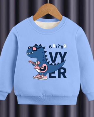 【18M-10Y】2-piece Boys Multicolor Thick Dinosaur Print Round Neck Sweatshirt And Pants Set