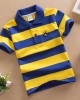 【18M-11Y】Boys Multicolor Cotton Striped Short-sleeved Polo Shirt