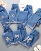 【2Y-9Y】Girl Fashion Blue Jeans