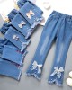 【2Y-9Y】Girl Fashion Blue Jeans