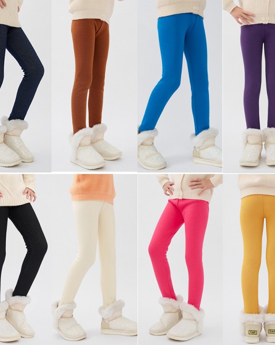 【2Y-10Y】Girls Multicolor Thick Leggings