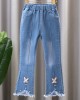 【2Y-9Y】Girl Fashion Blue Jeans